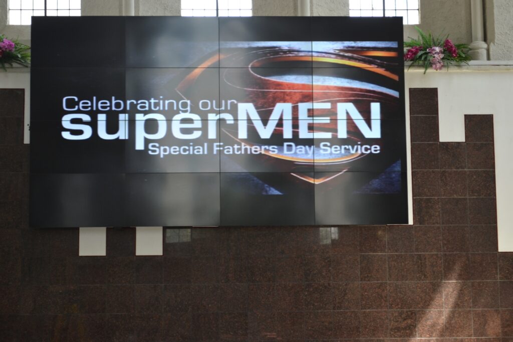 Place of worship video wall, church av